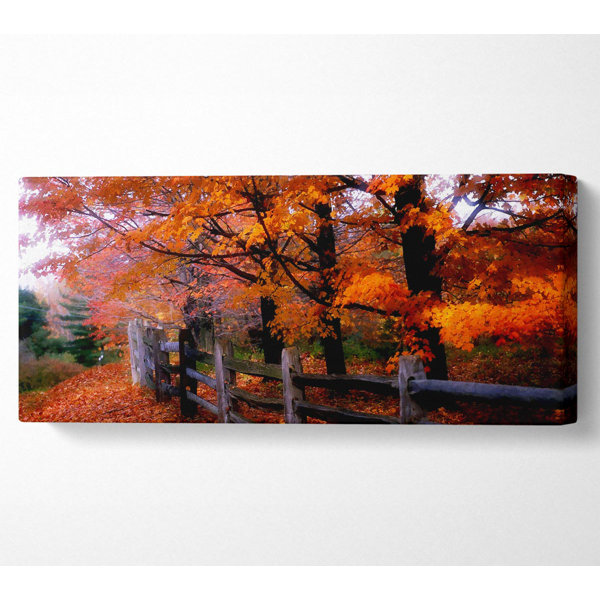 Union Rustic Orange Autumn Leaves - Wrapped Canvas Print | Wayfair.co.uk