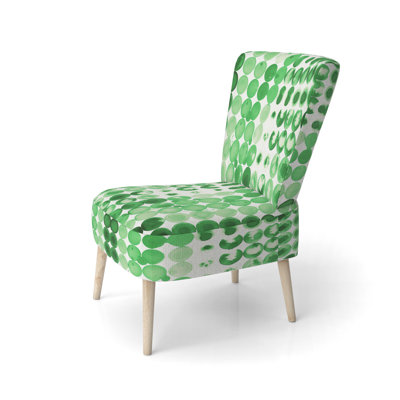 Chaise d'appoint contemporaine tapissée Watercolor Geometric VII