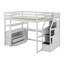 Lit mezzanine double avec bureau et tablettes-1244793370