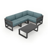 Avion 5 Piece Sectional Set - Black