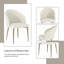 Ensemble de 2 chaises d'appoint en tissu blanc Cora