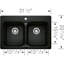 Évier de cuisine à double cuve à montage sur plan / encastrable en L 31,5 po x l 20,67 po Vision-66897848