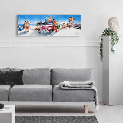 Art mural en verre Dovecove «Gone Surfing» par Ronald West