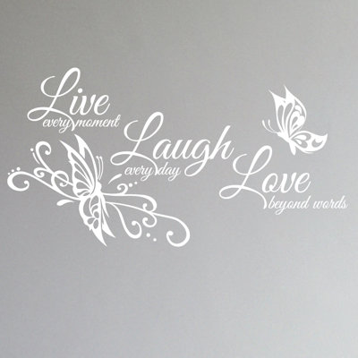 Adhésif décoratif famille Live Love Laugh