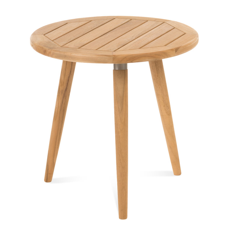 Monica Outdoor Round Teak Side Table
