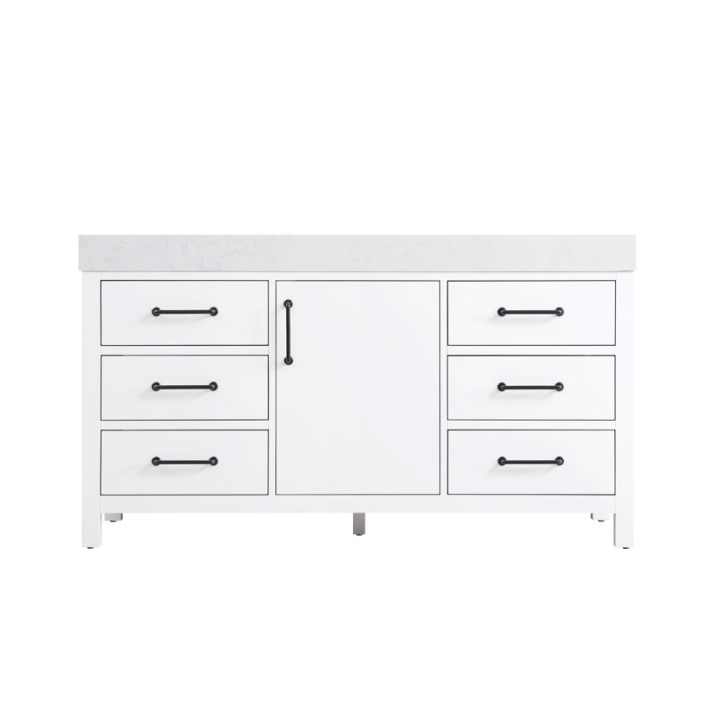 Meuble-lavabo simple 60 po_Traditional_VF60660, Blanc