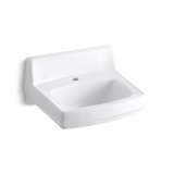 Greenwich Vitreous China Rectangular Wall Mount Bathroom Sink with Overflow