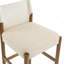 Tabouret de bar moderne en bois massif avec coussin en polyester