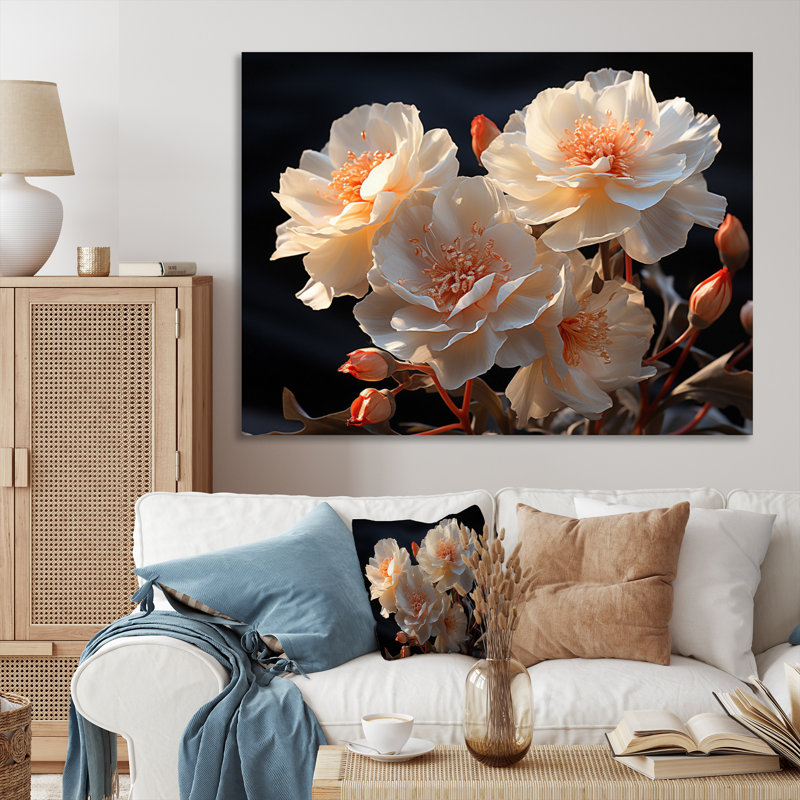 «Carnations Field II», reproduction sur toile, H 12 po x l 20 po x P 1 po, Toile tendue
