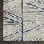 Beva Geometric Handmade White/Blue Area Rug-1584396289
