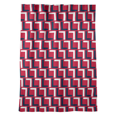 Luxury Geometric Room Darkening Thermal Rod pocket Curtain