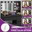 4-Drawer Makeup Vanity Table,Black Dressing Table with Mirror