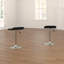Swivel Upholstered Faux Leather Adjustable Height Bar Stool with Steel Frame