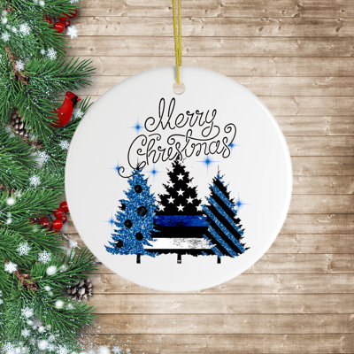 Ornement de l'officier de police «Merry Christmas»