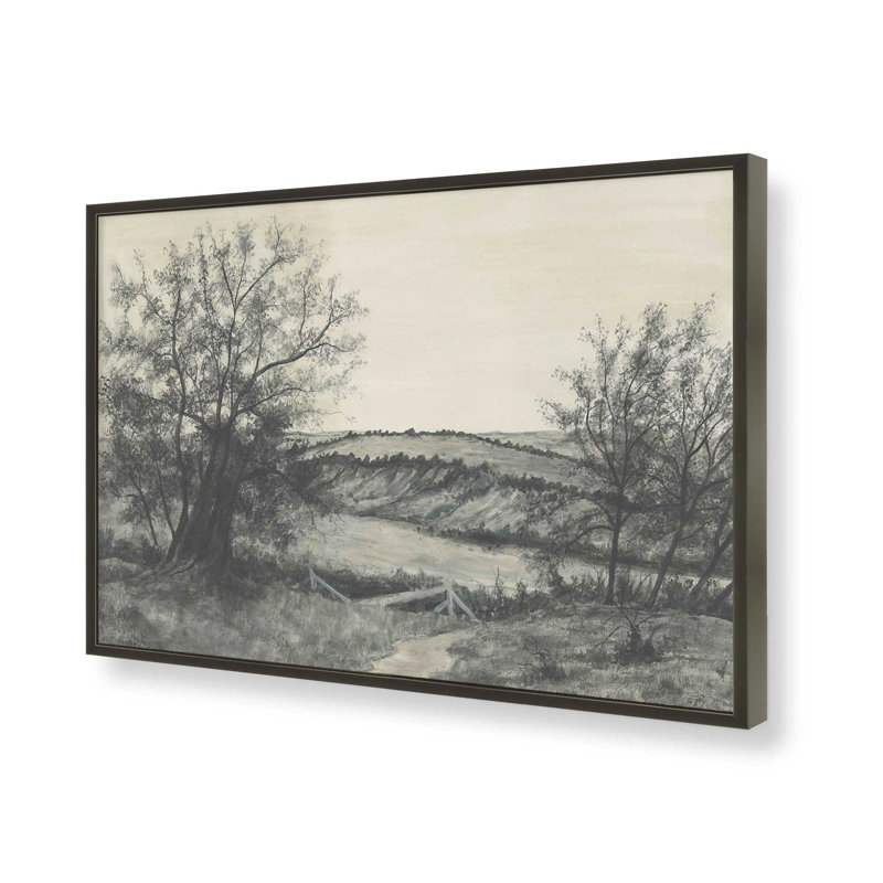 «Windswept Valley II» par Michael Willett, reproduction d'art, Reproduction encadrée d'une seule photo sans pass, Noir