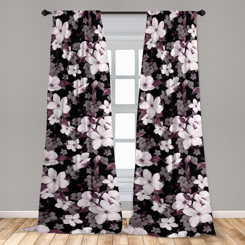 Chamanlal Semi Sheer Curtain Pair, 28" W x 84" L