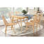 Chic 2 chaises de salle à manger courbées courbées, finition bois de chêne naturel, 2 pièces, style