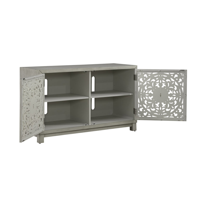 Lumley 2 Door Accent Cabinet w/ Decorative Door Pattern