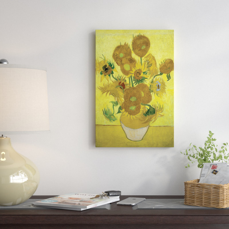 "fleurs (répétition de la quatrième version), 1889" par vincent van gogh, reproduction sur toile, Toile tendue, Pas de tapis