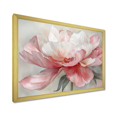 «Soft Blush Peony Symphony», art mural coquelicots pour le salon