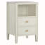 Table de chevet 2 tiroirs avec rangement - blanc antique-552526020