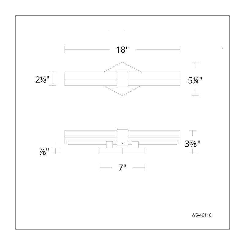 Regal 1-Light Dimmable LED Vanity Light, Aged Brass