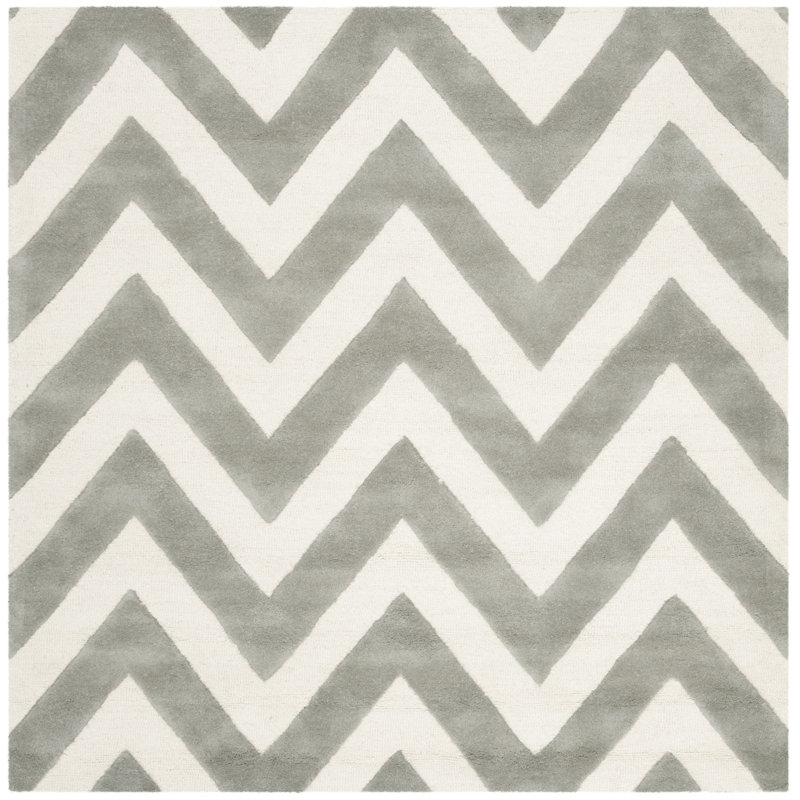 Krystyna Hand Tufted Wool Rug, Square 5'