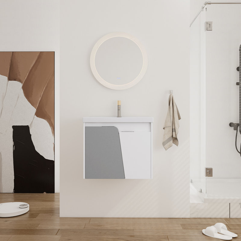 Ensemble de meuble-lavabo simple 24,14 po avec dessus en céramique Cili