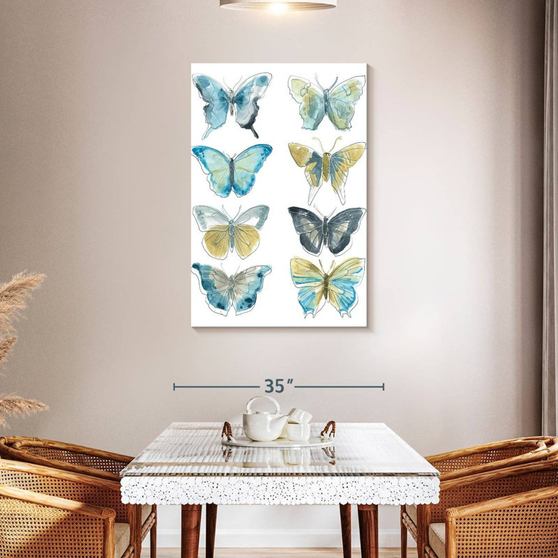 Brampt Butterfly Blues I, 45" H x 30" W
