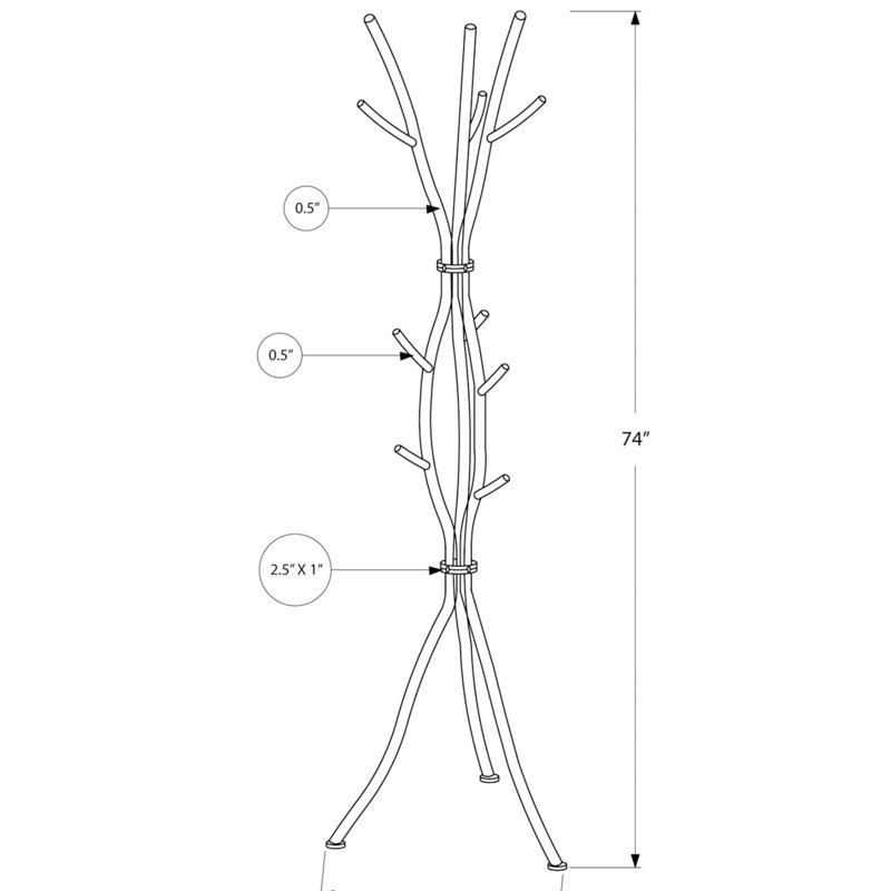 Contemporary Free Standing Hall Tree Coat Rack With 11 Hooks, Ideal For Entryways And Bedrooms, Modern Design, Sturdy And Portable(Black options send black, white options send white)