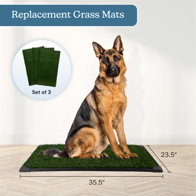 PETMAKER 35.5x23.5 Reusable Artificial Grass Pee Pads for Dogs – Washable Dog Training Pads