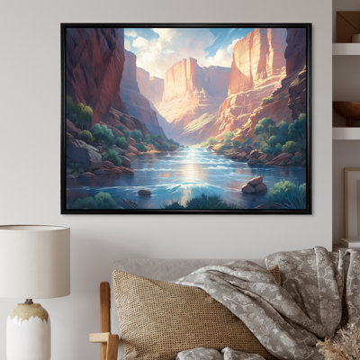 «Desert Stream Beauty - Landscape», reproduction sur toile