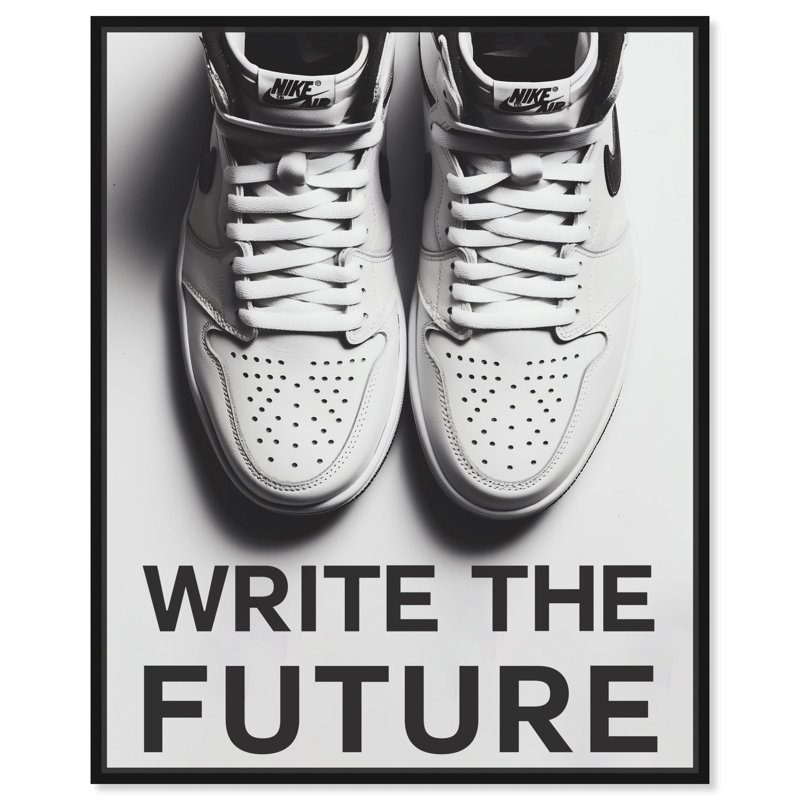 «Writer le futur» par Notoriart, H 21 po x l 17 po, Cadre noir