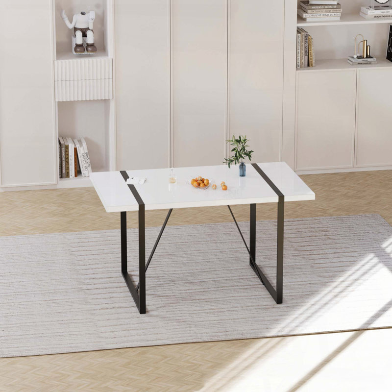 Table de salle à manger rectangulaire 55 po Modern Farmhouse