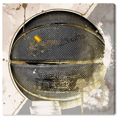 «Sports and Teams for a Basketball Game», reproduction d'art sur toile noire