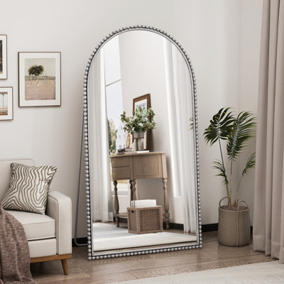 Iron Arch Retro Full Length Mirror With Supporting Feet, For Living Room, Bedroom