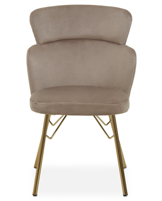 Velvet Club Chair, Tan