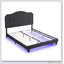 Upholstered Bed Button Tufted With Curve Design - Strong Wood Slat Support - Easy Assembly - Velvet - With LED Light-Platform Bed - Queen-1340851000