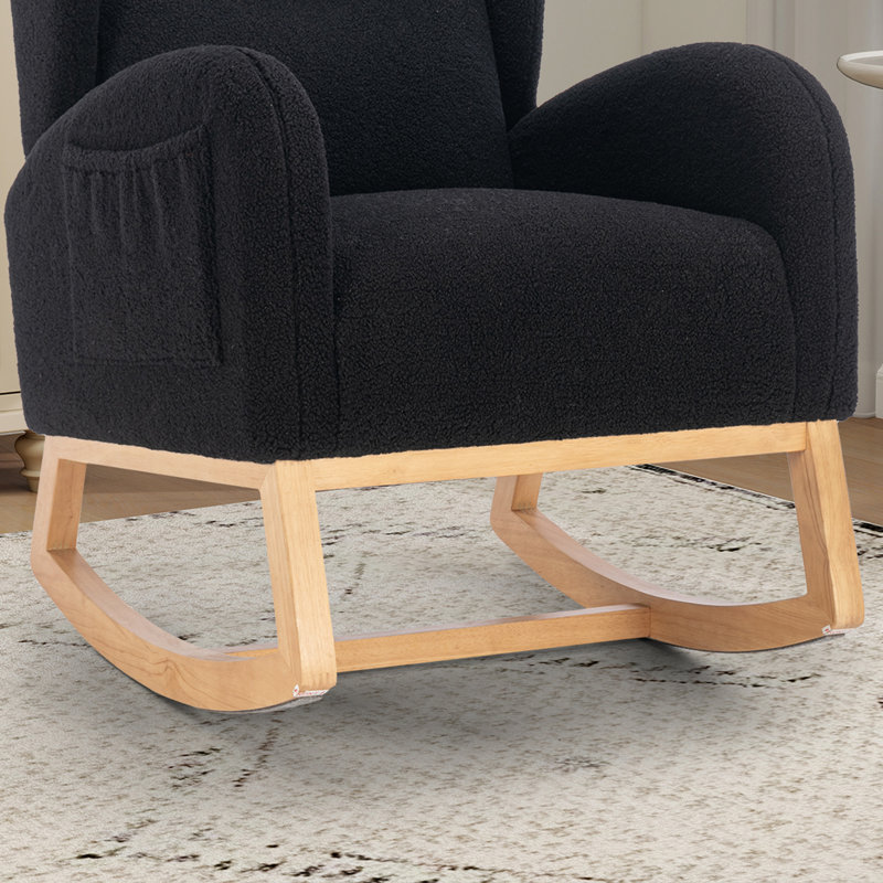 Fauteuil à bascule Teddy, Noir