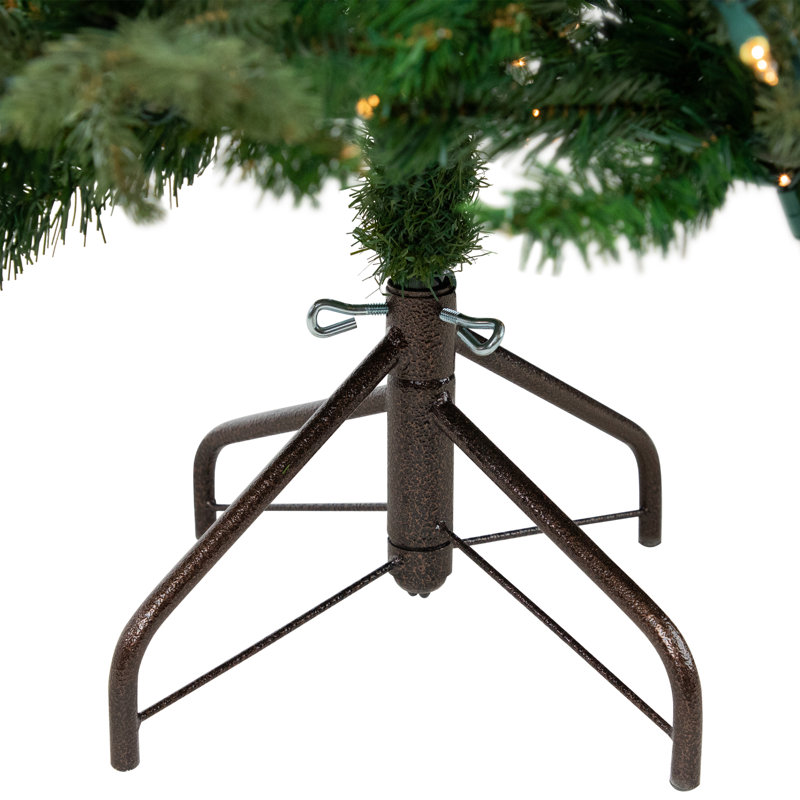 Arbre de Noël artificiel épinette noble préinstallé Real Touch, 4,5 pi, blanc chaud