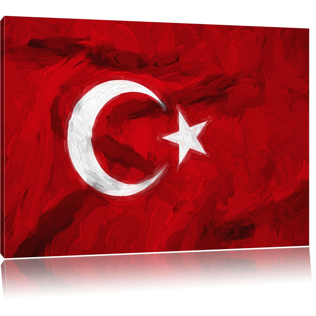 Leinwandbild Flag of Turkey