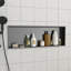 Niche de douche en acier inoxydable 37 po x 13 po, noir bronze