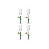 Botanica - Optical Flute Amber Flower 5.4 Oz