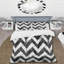 Ensemble de housse de couette noir et blanc Midcentury Chevron Print III - Midcentury-109156140