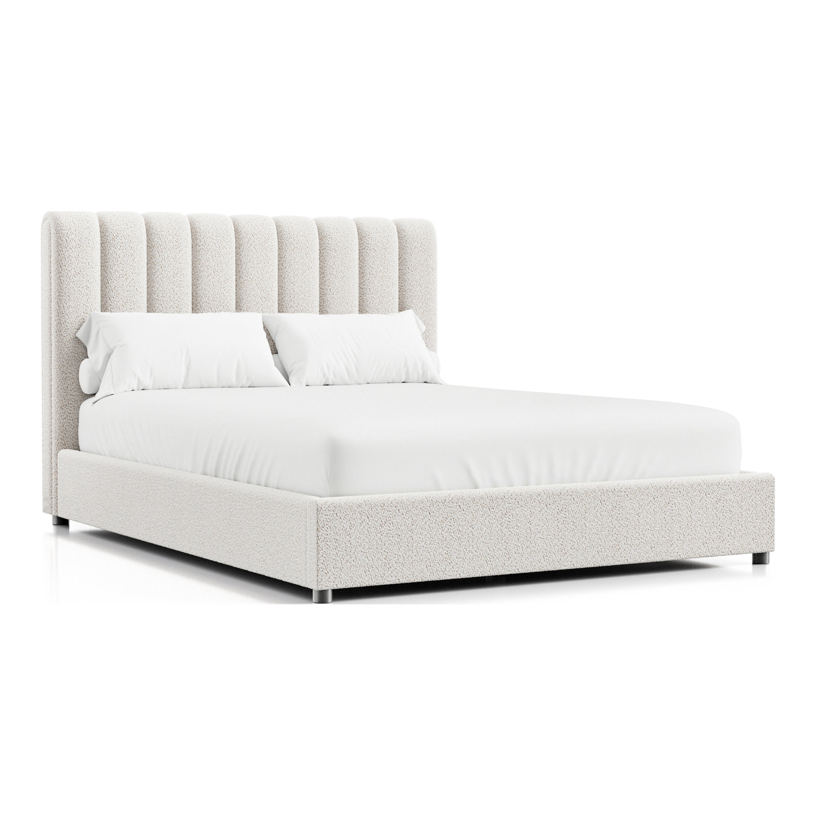 Celal Platform Bed, Queen, White