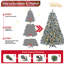 Arbre de Noël artificiel floqué avec support en métal-432941529