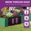 Set of 2 Metal Raised Garden Bed, 180x90x54cm-1076018769-1076018768