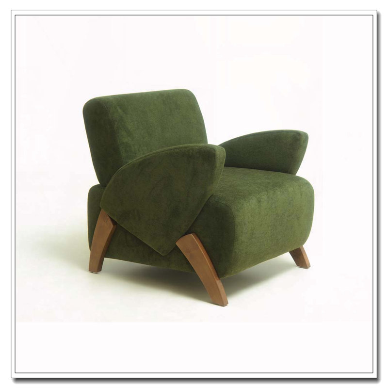 Fauteuil d'appoint en velours 28,15 pouces, Vert foncé
