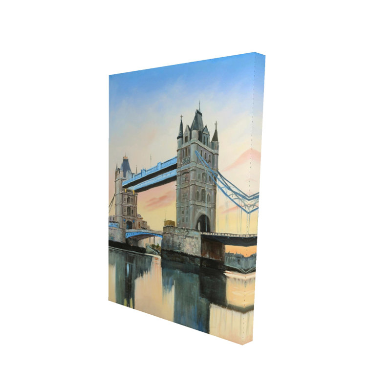 Coucher de soleil sur le pont de Londres - Art contemporain sur toile