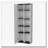 White and Black 1-Door Multistorage Kitchen Pantry-467089623